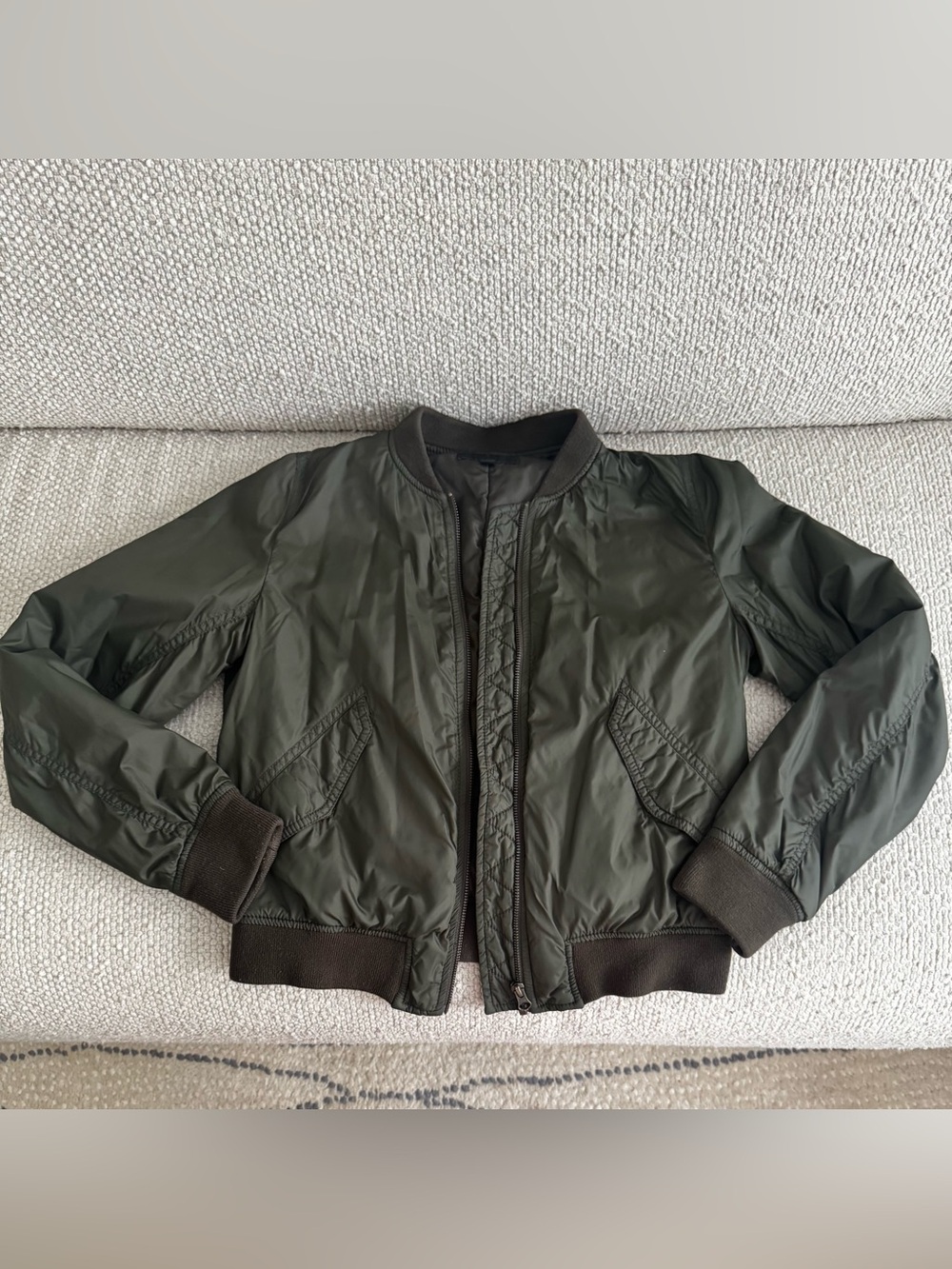 Uniqlo Padded Olive Green Bomber Jacket